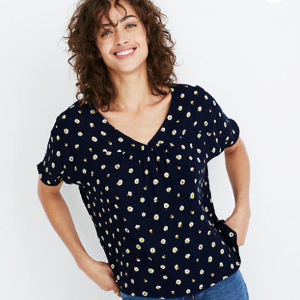Madewell | Rhyme Top in Daisy Dots size small